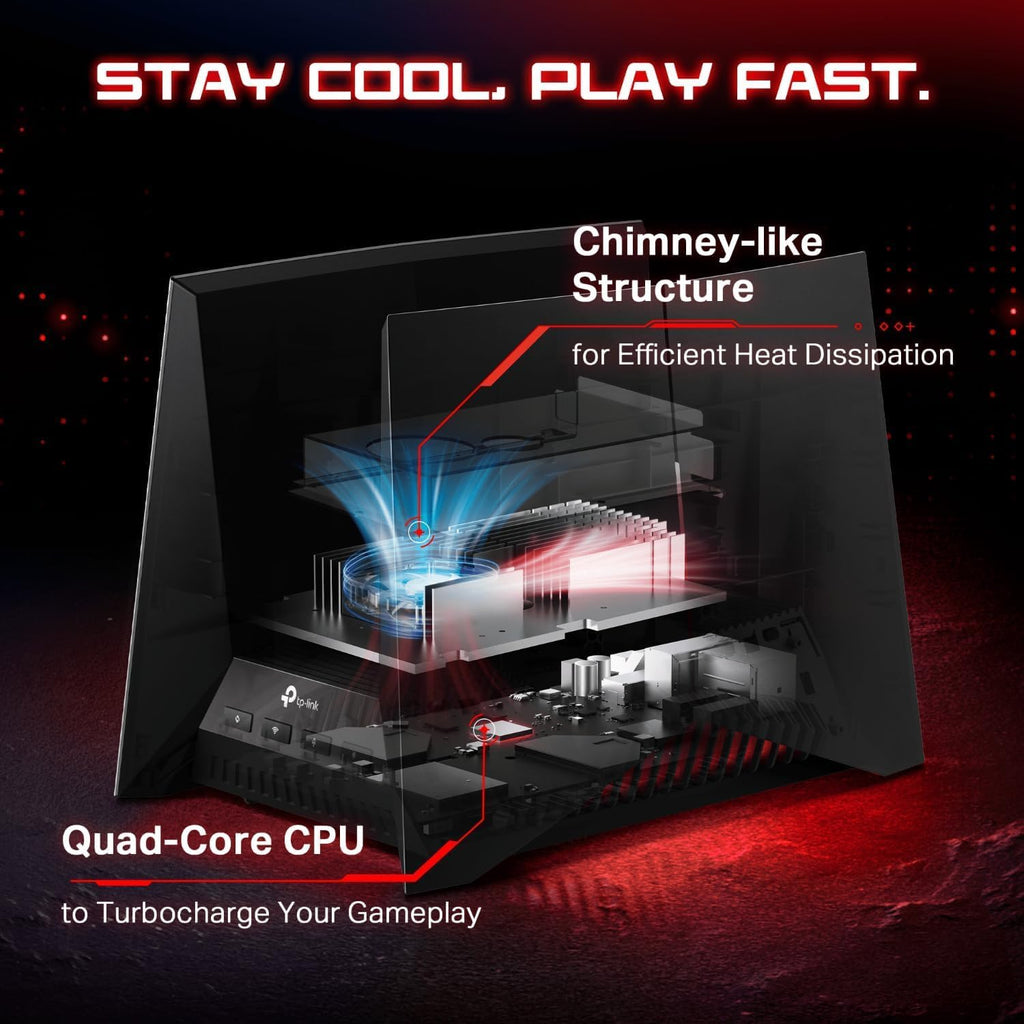 TP-Link Tri-Band BE19000 Wi-Fi 7 Gaming Router Archer GE800 | 12-Stream | 2×10G + 4×2.5G Ports, USB 3.0 | Turbo Acceleration, Dedicated Gaming Port & Panel, RGB Lighting, HomeShield, Free Expert Help